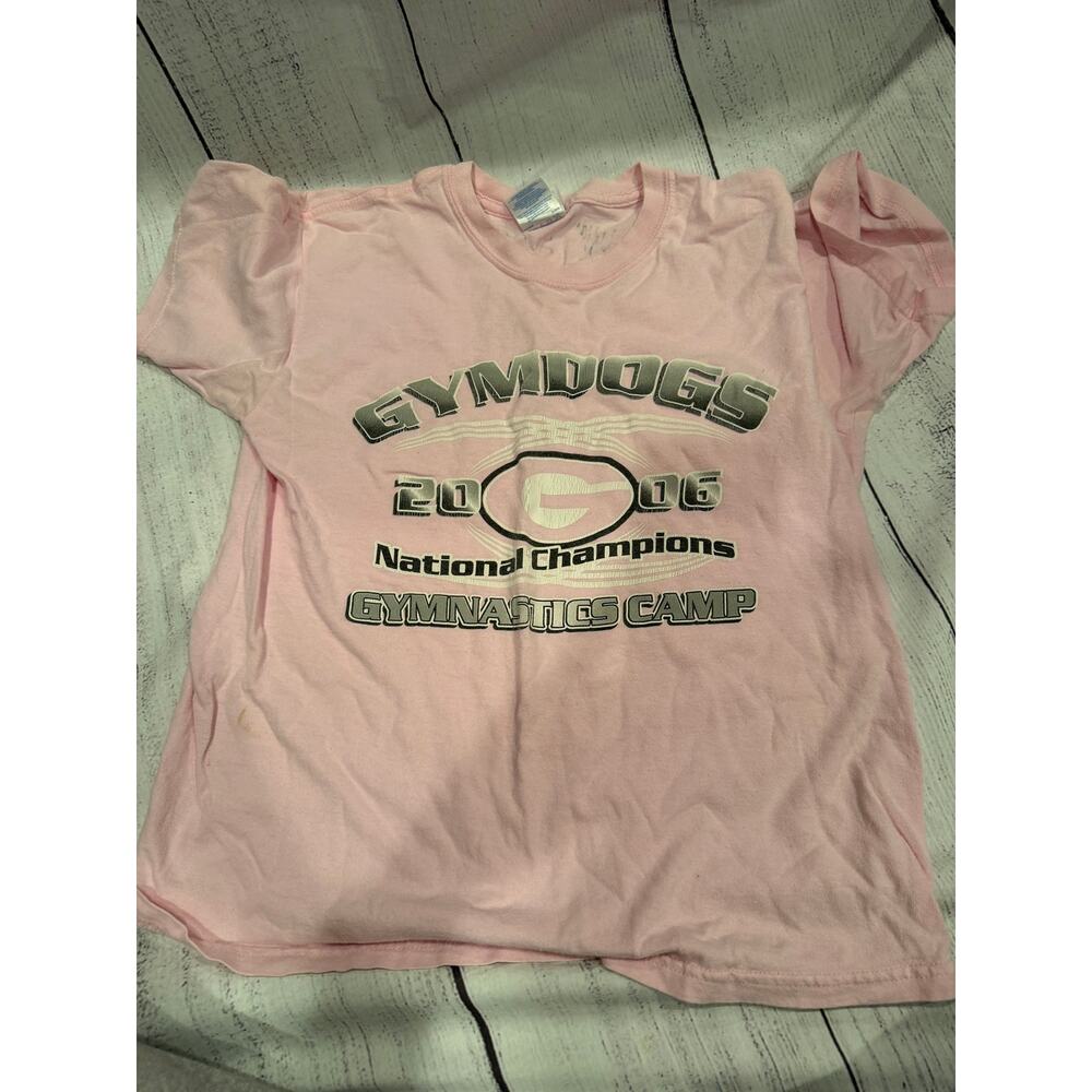 Vintage 2006 Autographed GA Gymdogs Gymnastics Camp Shirt Size Youth L